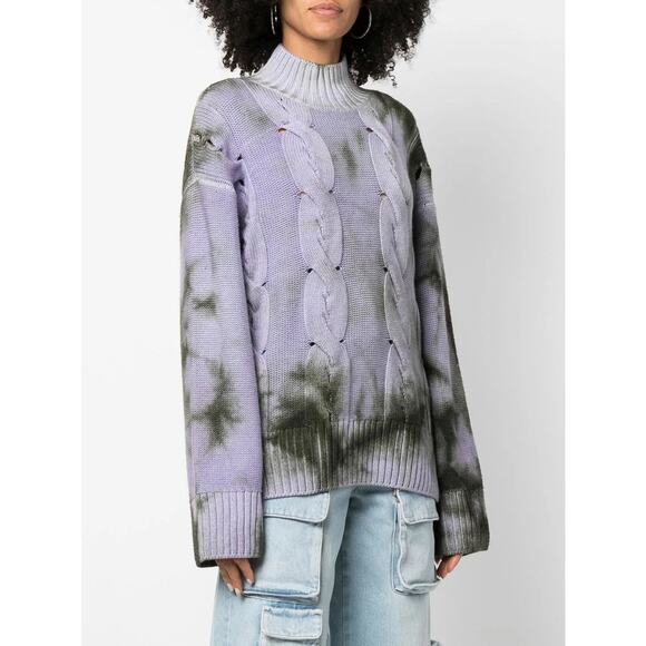 OFF-WHITE Sweaters - NWOT Off-White tie-die cable-knit jumper $1100 size L